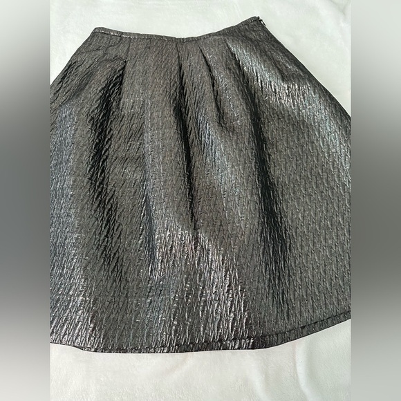 ETRO Dark Silver Wool Blent Knee Length Pleated Skirt Size 38 - Picture 6 of 10